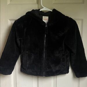 Cat & Jack Fuzzy Black Kids Puffer Jacket
